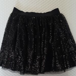 Joe Fresh Black Sequin Skater Skirt